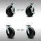 Service Caster 8 Inch SS Polyolefin Caster Set with Ball Bearings 4 Swivel Lock 2 Brake SCC SCC-SS30S820-POB-TLB-BSL-2-BSL-2 - alternate 1